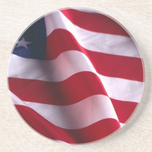 Veteran's Day Danke, Patriotic American Flag Sandstein Untersetzer (Vorne)