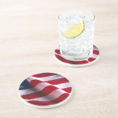 Veteran's Day Danke, Patriotic American Flag Sandstein Untersetzer (Seite)