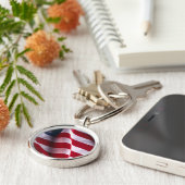 Veteran's Day Danke, Patriotic American Flag Schlüsselanhänger (Seite)