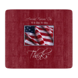Veteran's Day Danke, Patriotic American Flag Schneidebrett