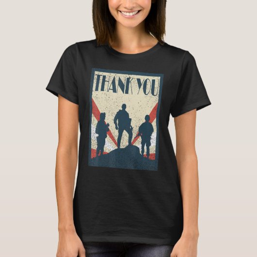 Veterans Day DANKE T-Shirt (Vorderseite)