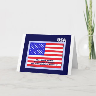 Veterans Day Dankeschön Card - Amerikanische Flagg Karte