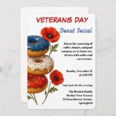 Veterans Day | Donut Social Celebration Einladung (Vorne/Hinten)