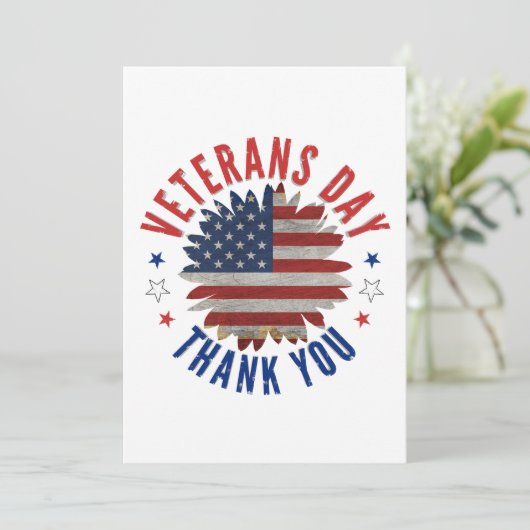 VETERANS DAY EINLADUNG (Stehend Vorderseite)