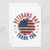 VETERANS DAY FEIERTAGSKARTE (Vorne/Hinten)