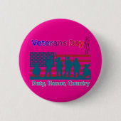 Veterans Day hellrosa Button (Vorderseite)