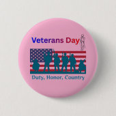 Veterans Day hellrosa Button (Vorderseite)