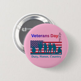 Veterans Day hellrosa Button