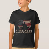 Veterans Day Honoring All Who Served Patriotic Fla T-Shirt (Vorderseite)