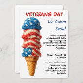 Veterans Day | Ice cream social party Einladung (Vorne/Hinten)