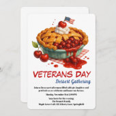 Veterans Day Invitation | Cherry Pie Celebration Einladung (Vorne/Hinten)