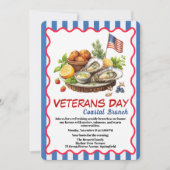 Veterans Day Invitation | Coastal Brunch Celebrati Einladung (Vorderseite)