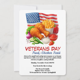 Veterans Day Invitation | Fried Chicken Feast Einladung