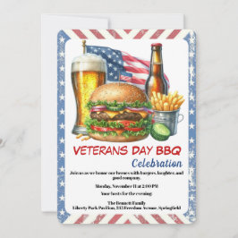 Veterans Day Invitation | Honoring Heroes BBQ Einladung