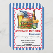 Veterans Day Invitation | Honoring Heroes BBQ Einladung (Vorne/Hinten)