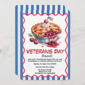 Veterans Day Invitation | Patriotic Brunch Einladung (Vorne/Hinten)
