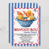 Veterans Day Invitation | Seafood Boil Celebration Einladung (Vorne/Hinten)