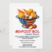 Veterans Day Invitation | Seafood Boil Celebration Einladung (Vorne/Hinten)