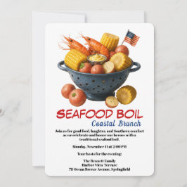Veterans Day Invitation | Seafood Boil Celebration Einladung