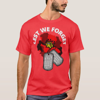 Veterans Day Lest We vergiss Red Poppy Blume USA T-Shirt