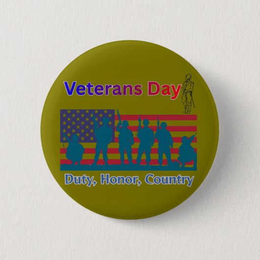 Veterans Day olive Button (Vorderseite)