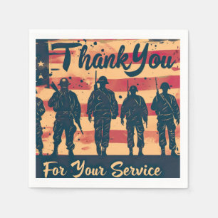 Veterans Day Paper Napkin Serviette