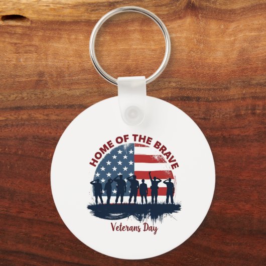 Veterans Day Patriotic Tee Schlüsselanhänger (Vorderseite)