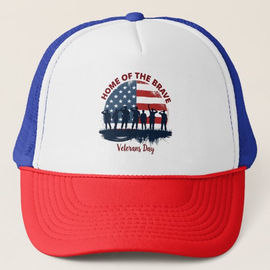 Veterans Day Patriotic Tee Truckerkappe (Vorderseite)