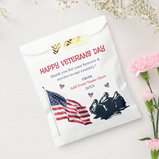 Veterans Day Patriotic USA Flag Vielen Dank Geschenktütchen (Versiegelt)