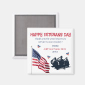 Veterans Day Patriotic USA Flag Vielen Dank Magnet (Vorderseite/Rückseite)