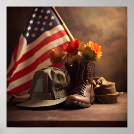 Veterans Day patriotische digitale Printposter Poster