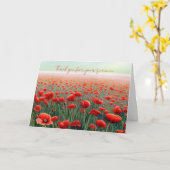 Veterans Day Poppy Field Card Karte (Gelbe Blume)