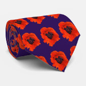 Veterans Day Poppy Neck Tie Krawatte (Gerollt)