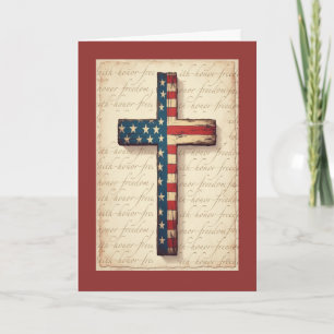Veterans Day religiöses Kreuz Glaube Ehre Freiheit Karte
