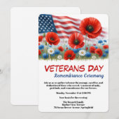 Veterans Day | Remembrance Ceremony Einladung (Vorne/Hinten)