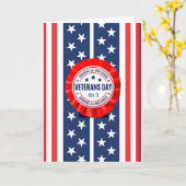 Veterans Day Rosette Karte (Gelbe Blume)