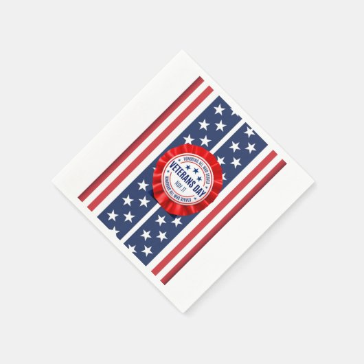 Veterans Day Rosette Paper Napkin Serviette (Ecke)