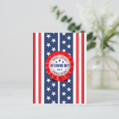 Veterans Day Rosette Postkarte (Stehend Vorderseite)