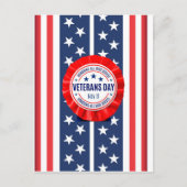Veterans Day Rosette Postkarte (Vorderseite)