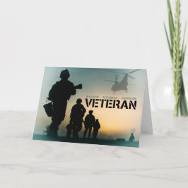 Veterans Day Soldiers Riflemen Krieger Feiertagskarte