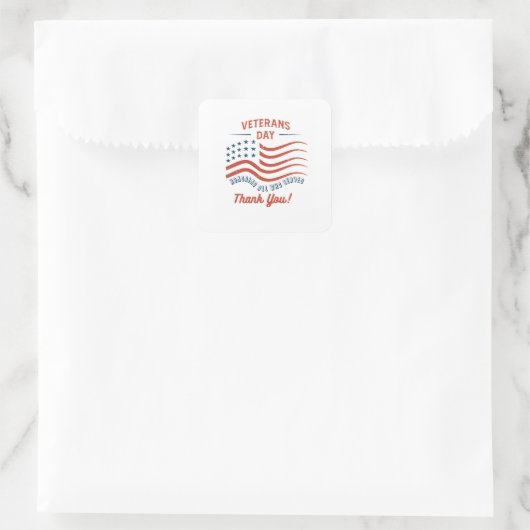 Veterans Day Thank You Sticker (Tasche)
