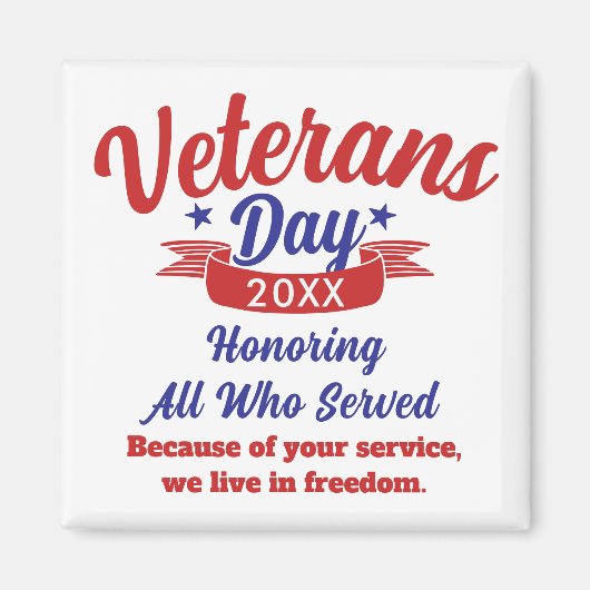 Veterans Day Thanks You Keepsake Magnet (Vorne)