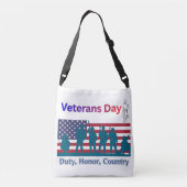 Veterans Day Tragetaschen Mit Langen Trägern (Rückseite)