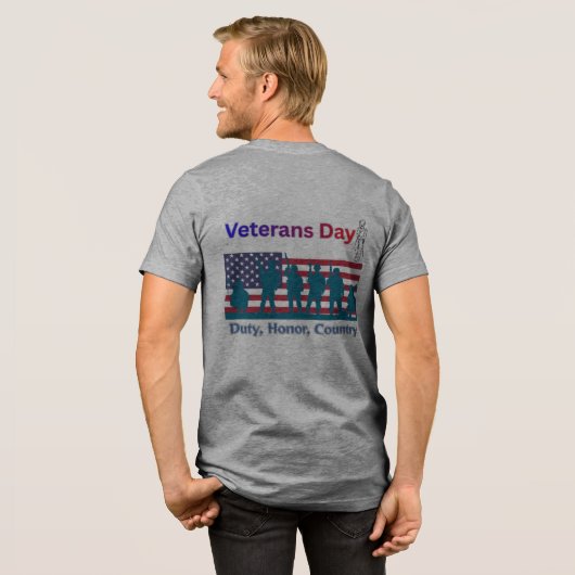 Veterans Day Tri-Blend Shirt (Rückseite voll)