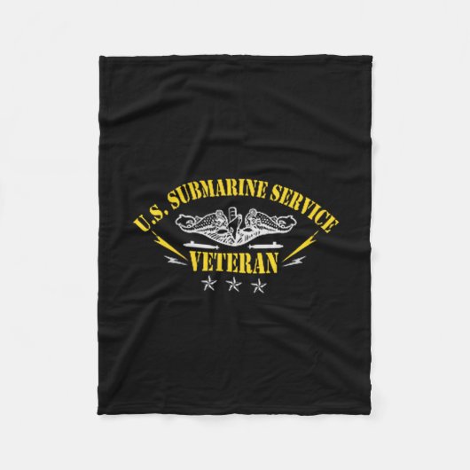 Veterans Day U.s Submarine Force Silent Service Lo Fleecedecke (Vorderseite)
