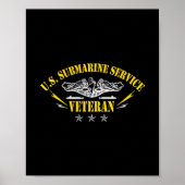 Veterans Day U.s Submarine Force Silent Service Lo Poster (Vorne)