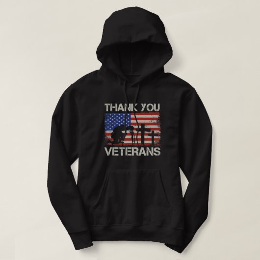 Veterans Day US Flag Ich bin ein Held ein Vater Op Hoodie (Design vorne)