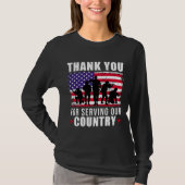 Veterans Day Vielen Dank an die Service Army Veter T-Shirt (Vorderseite)