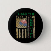 Veterans Day Vielen Dank für Ihren Service-Mitarbe Button (Vorderseite)