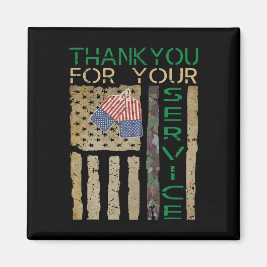 Veterans Day Vielen Dank für Ihren Service-Mitarbe Magnet (Vorne)